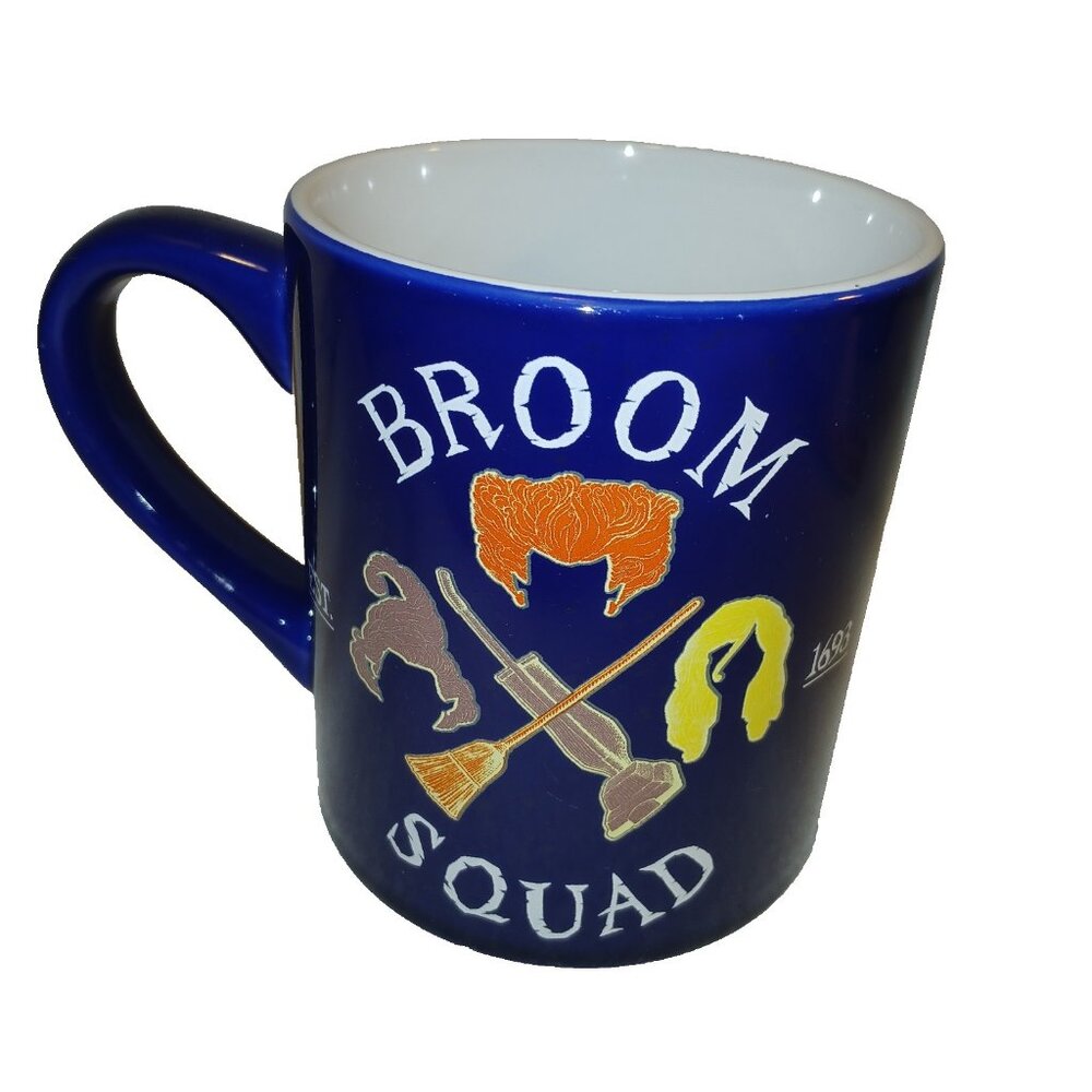 Disney Broom Squad Hocus Pocus Coffee Mug 14 Ounce Preowned Tea Cup 1693 Blue